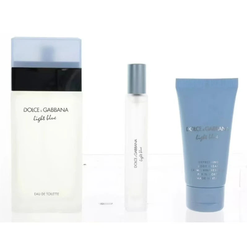 Dolce & Gabbana Light Blue Set EDT 100 ML + 10 ML + 50 ML Crema Mujer