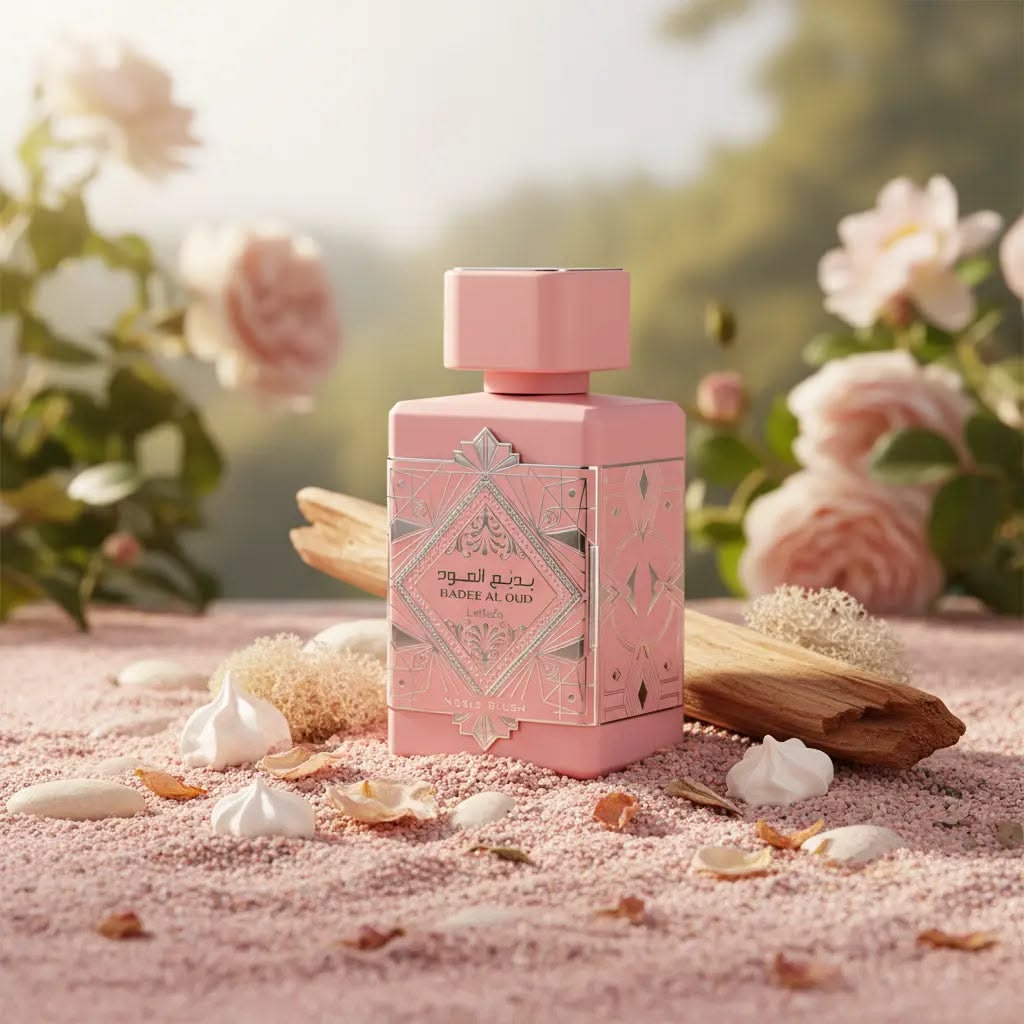 Lattafa Set Badee Al Oud Noble Blush EDP 100 ML + Deo Spray 200 ML Mujer