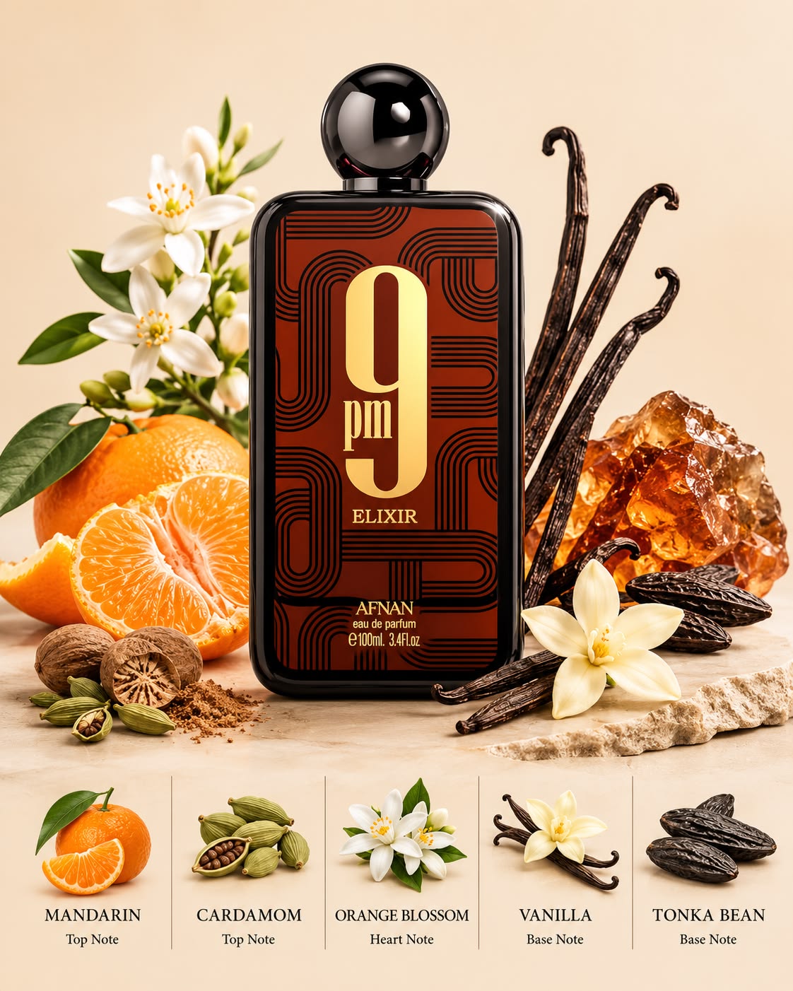 Afnan 9 PM Elixir Parfun Intense 100 ML Hombre