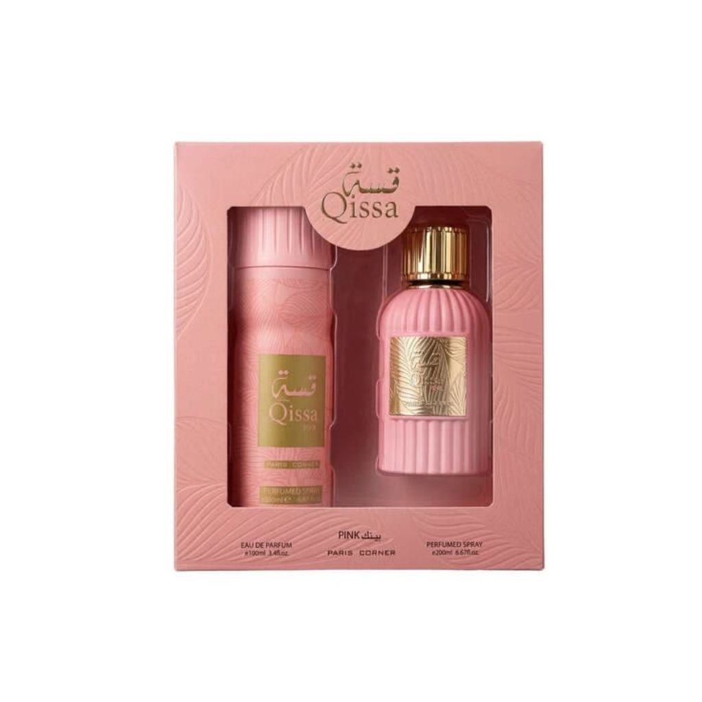 Paris Corner Qissa Pink Set EDP 100 ML + Deso 200 ML Mujer