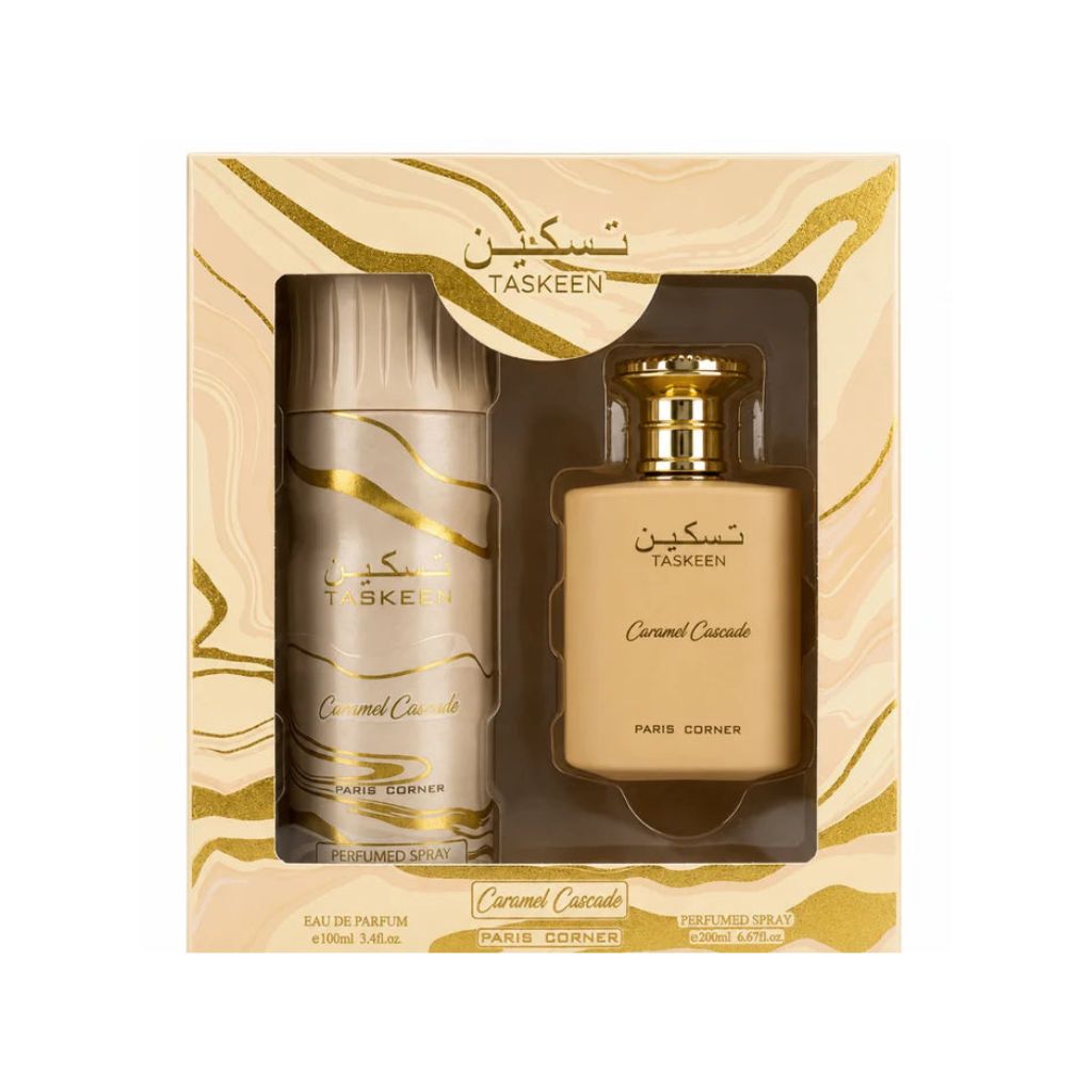 Paris Corner Taskeen Caramel Cascada Set EDP 100 ML + Deo 200 ML Mujer