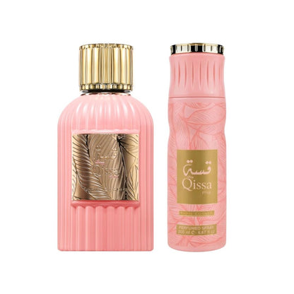 Paris Corner Qissa Pink Set EDP 100 ML + Deso 200 ML Mujer