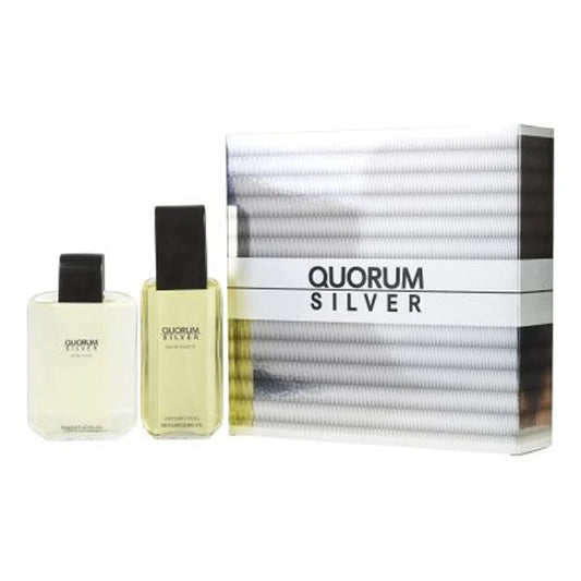 Puig Quorum Silver Set EDT 100 ML+After Shave Hombre